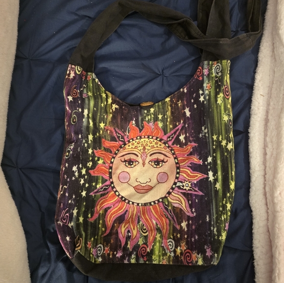 Boho Hippie Sun Crossbody Bag - Picture 2 of 9